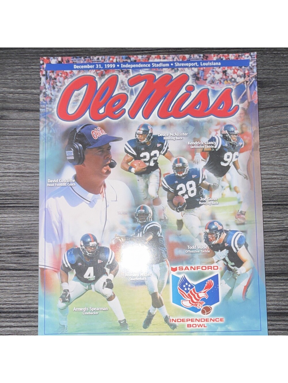 Ole Miss Rebels vs Oklahoma Sanford Independence Bowl Program 1999 P7